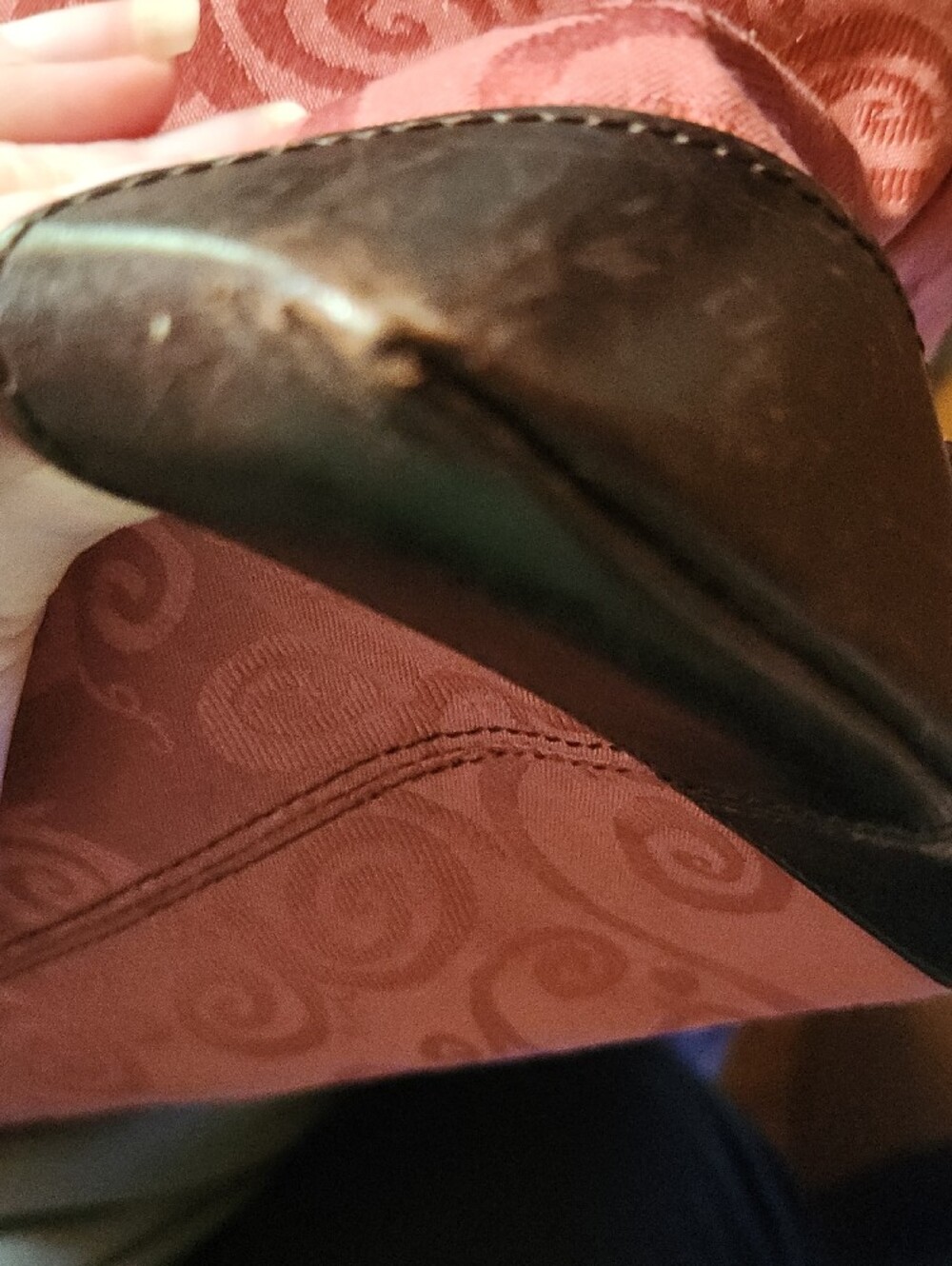 Brighton Elegant Swirl-Pattern Tote Bag in Mauve Color - Picture 8 of 10